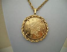 Avon gold Tone Bicentennial Pendant