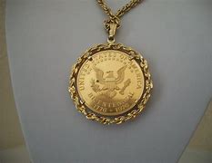 Avon gold Tone Bicentennial Pendant