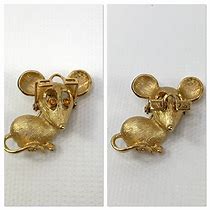 Avon Goldtone Mouse with Moving Glasses (Topaz eyes)